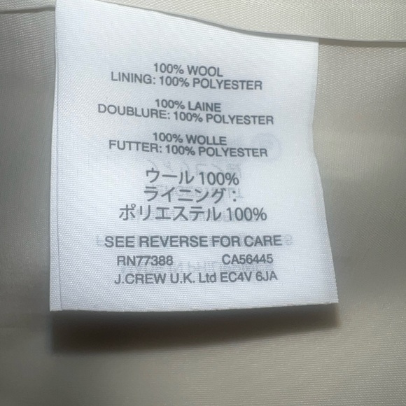 J CREW “no. 2 pencil” skirt in ivory wool, fully lined, size 8 tall - Picture 6 of 9